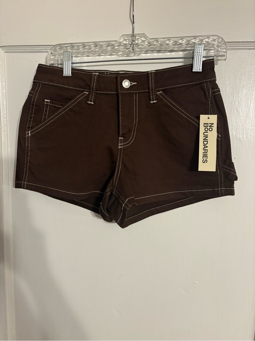 No Boundaries Brown Women's Casual Denim-Style Shorts